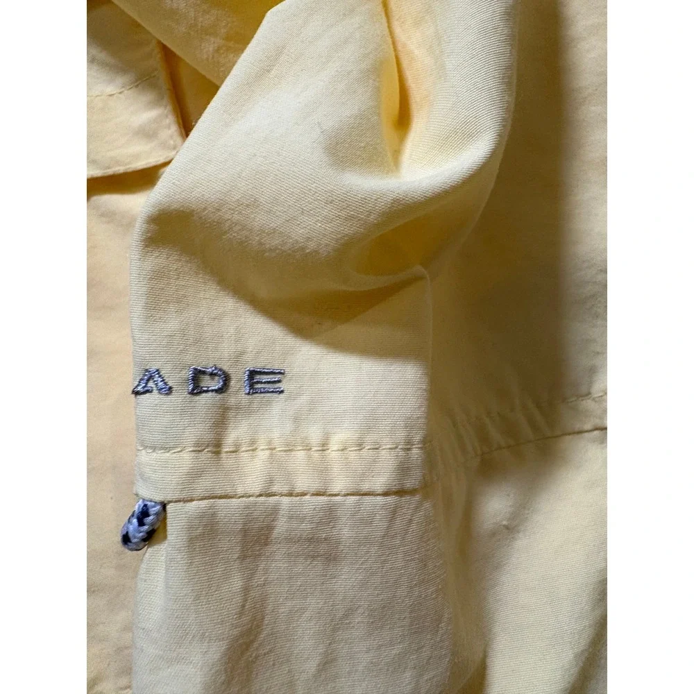 Columbia PFG Button Up Shirt XXL Yellow Omni-Shade‎ Fishing Vented Outdoor Mens